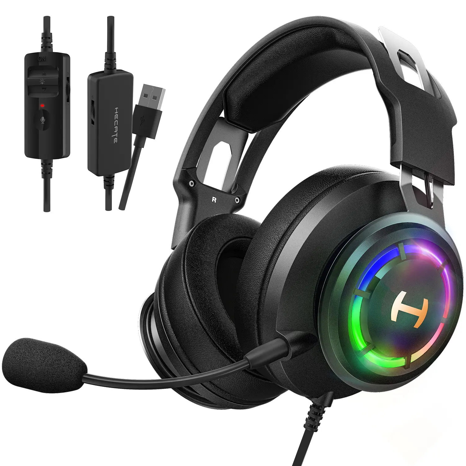 Edifier 7.1 Hi-Res Gaming Headset USB RGB Noise Cancelling Mic for PC PS4 Laptop Mac