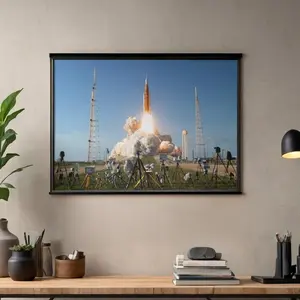 [Sale off up to 50%] [Free ship] [No Frame] Artemis II Launch Poster, NASA Moon Mission Print, SLS Rocket Wall Art