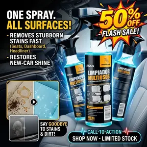 Multipurpose Foam Cleaner Spray, All Purpose Degreaser for Car and House, Quick Stain Remover, Car Interior Cleaner for Leather Seats, Dashboard, Plastic Trim, Kitchen, Bathroom and Home Nuan Heavy Duty Degreaser Car-Specific Foam Cleaner