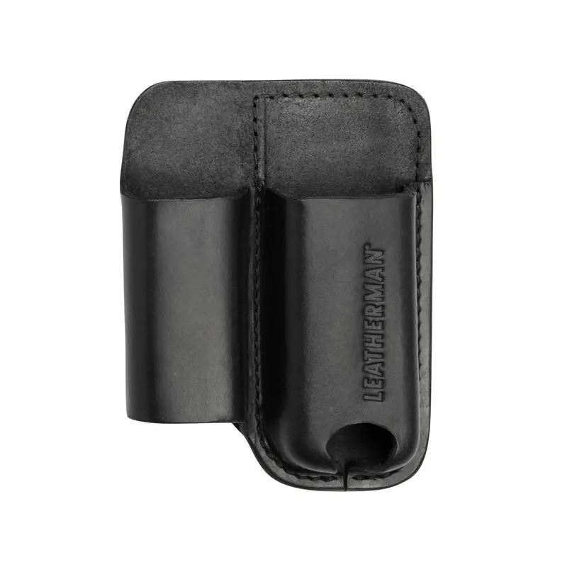 LEATHERMAN Premium Leather Tool Pouch Bag, Double-Stitched, Comfortable Belt Carry, On/Off Belt Clip, Dual Pockets, Slim Profile, Light Carry Work Accessories for Hardware Tools with Everyday Function
