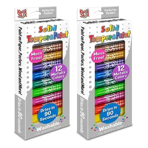 The Pencil Grip  Kwik Stix Tempera Paint, Metalix Colors - Pack of 2