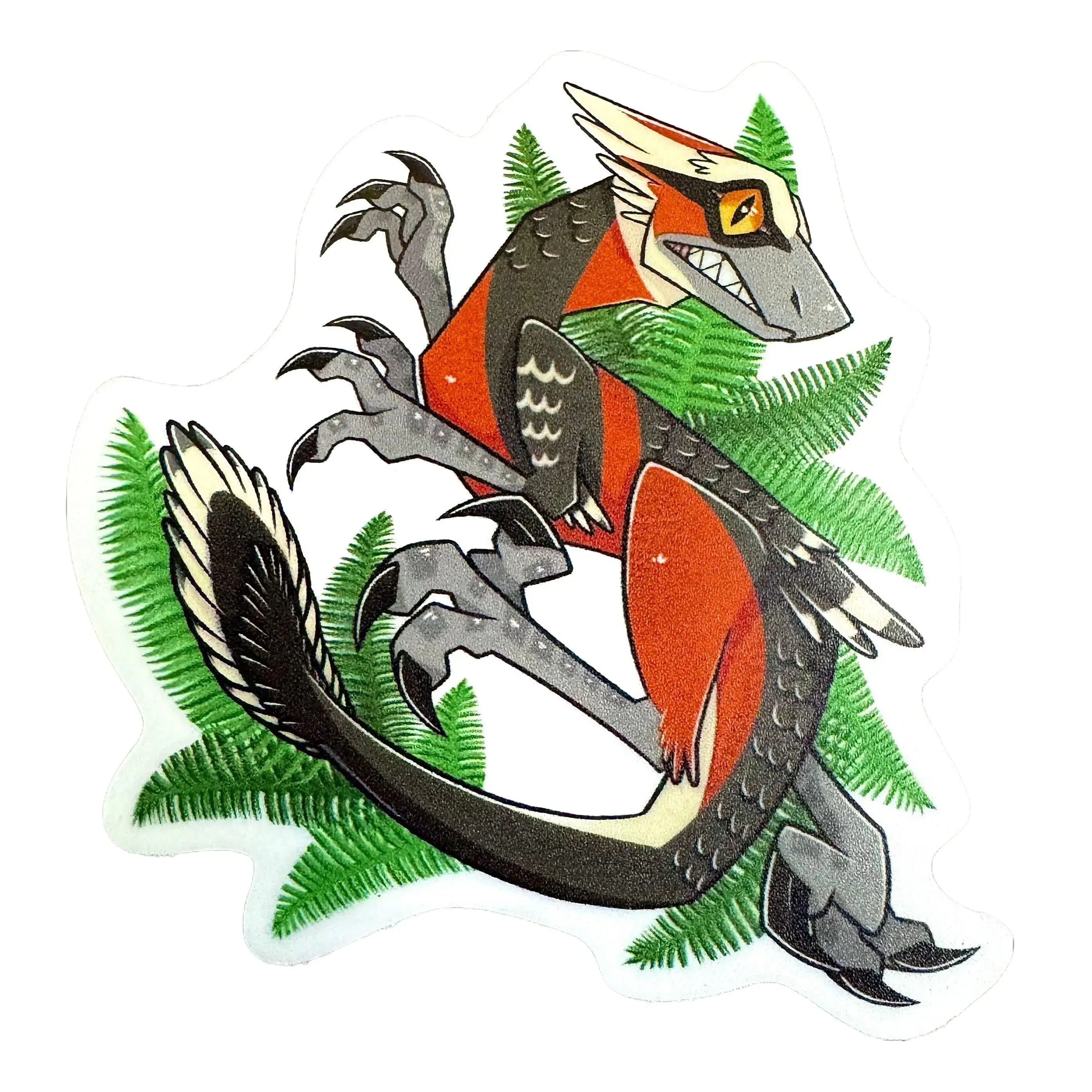 Velociraptor Dinosaur Vinyl Sticker