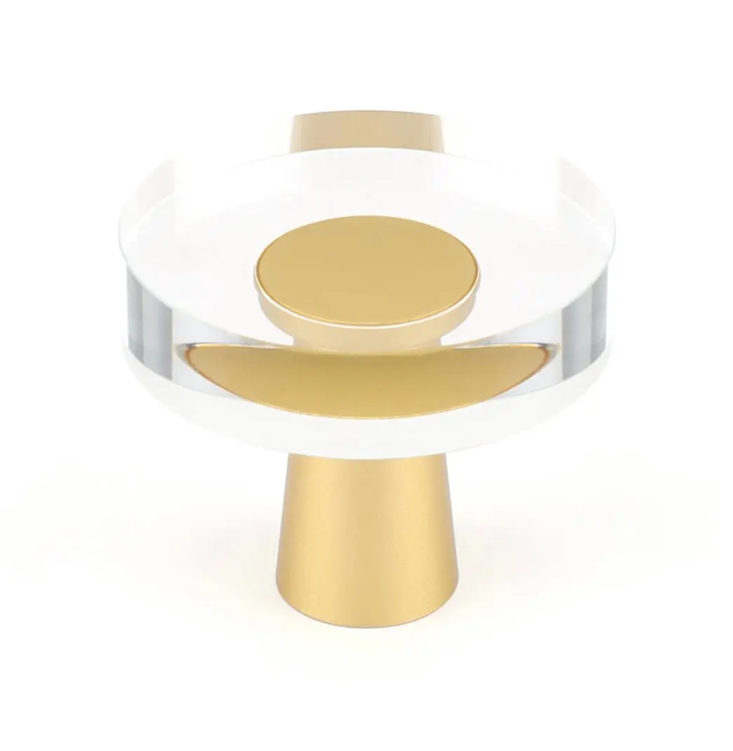 Brass & Acrylic Cabinet Knobs - 10 pk