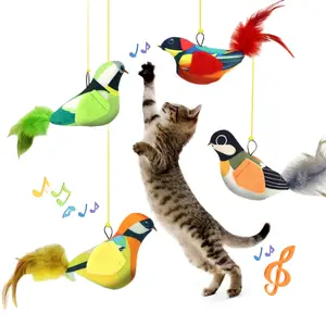 Simulated Bird Design Sound Cat Toy - with Catnip,Durable,Hanging Interactive Toys for Indoor Cats Kitten Play Chase Exercise, Pet Products Tools