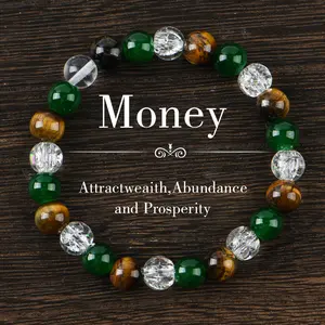 Tranquility Prosperity And Abundance Money Attraction Bracelet, Jewelry Gift For Men And Women,, Brings  Self-esteem first  bracelet pulsera  amatista unity  bracelet protection bracelet encouragement gift fashion artificial Colorblock  Crystal Bracelet
