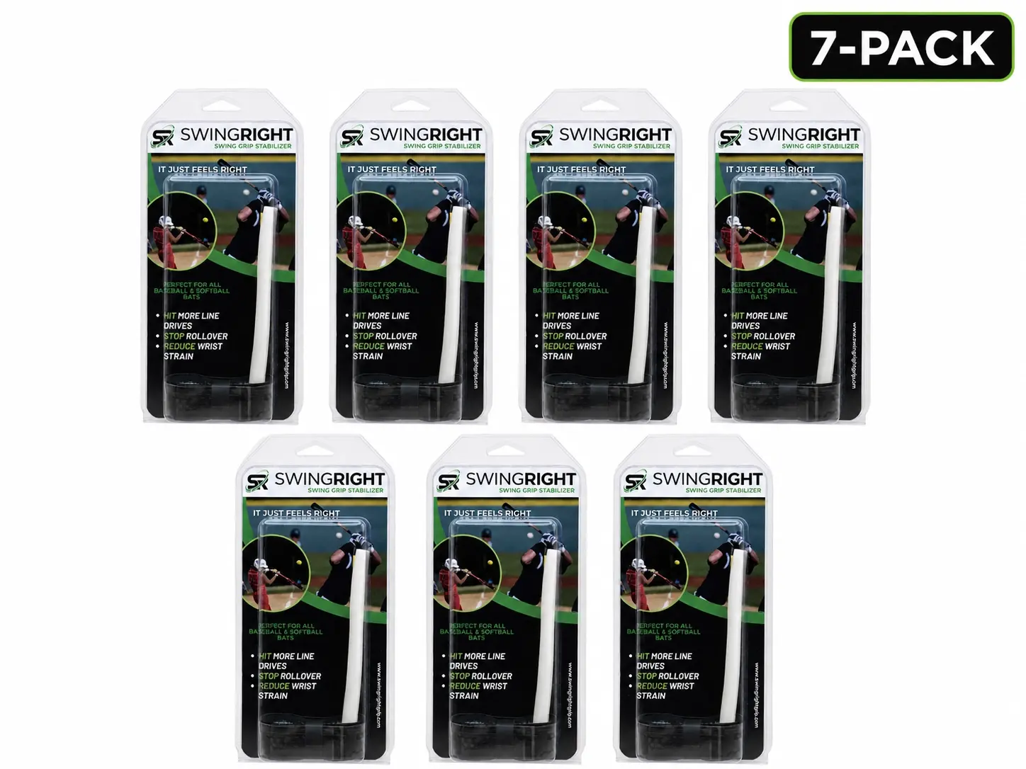 SwingRight Grip (7 Pack) - Baseball and Softball bat grip