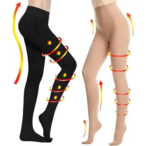 2 Pairs Compression Pantyhose 20-30 mmHg Closed Toe Opaque Graduated Support Hose Stocking for Women Relieve Varicose Veins