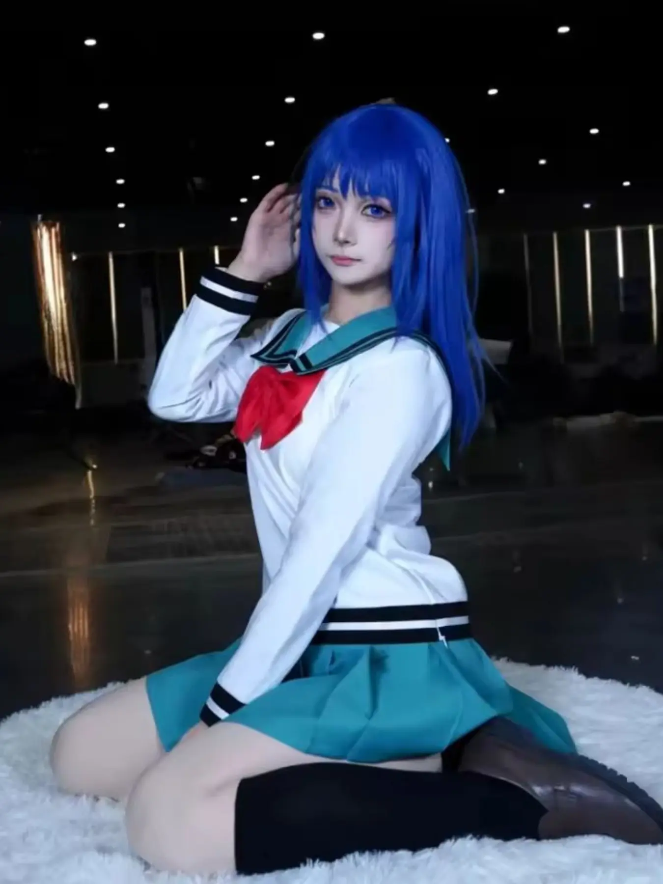 Qiu Nanxiong Disaster Cosplay Costume, Akashi Shiori School Uniform Anime Sailor Suit Jk Dress, College Style Game Cosplay Clothing Womenswear