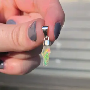 Raw Walo Opal Sterling Silver Pendant