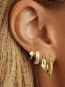 Stylish and simple design light luxury women's earrings, unique and small women's earrings four packs, suitable for daily wear and travel, Valentine's Day, Mother's Day and other holiday gifts are the first choice