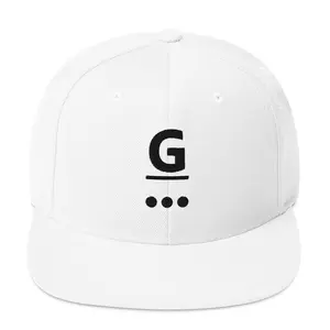 Snapback Hat Stitched Black Logo (Front and Back)