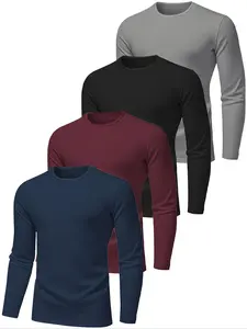 Men's Sport Quick-Dry T-Shirt, Fitness Shirts, Pure Color Short Sleeve Set, Breathable Moisture-Wicking for Running/gym/training, Elastic & Sun Protection Athletic Running Tee