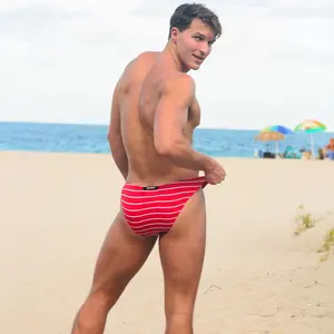 Striped Brazilian Swim Brief