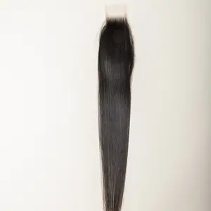 2x6 HD Swiss Lace Closure- Natural Raw Human Hair in Straight/Body Wave Texture
