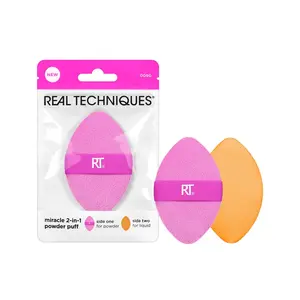 Miracle Complexion Sponge, Miracle 2-In-1 Powder Puff, Makeup Blending Sponge and Dual Sided Powder Puff for Liquids , Creams and Powders, Vegan and Latex free ,Cosmetic Tool for Women, Trending product