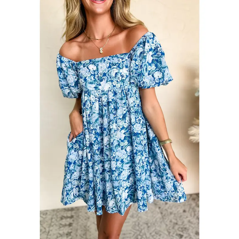 Classy baby blue mini dress - TikTok Shop