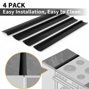 4-Pack Silicone Stove Gap Covers – Heat Resistant 21-Inch Counter Filler, Easy-to-Clean Stove Guard