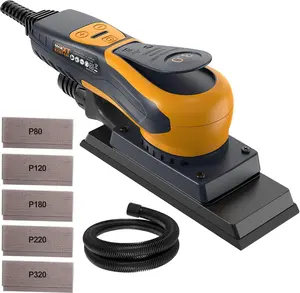 Sheet Sander, MAXXT 350W Brushless Sheet Orbital Finishing Sander with 4,000-10,000rpm,Low Vibration Electric Palm Sander for Efficient Woodworking, Tight Spaces Sanding, and Polishing