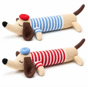 TIKA Beginner Crochet Kit 2-Pack Dachshund Dogs with Step-by-Step Video Tutorials for Adults and Kids