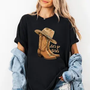 Women's Vintage Graphic Round Neck Tee, Casual Short Sleeve T-shirt for Summer, Women's Top for Daily Wear Unisex Cotton T Shirts