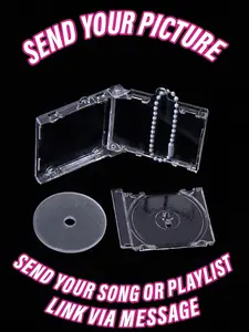 Custom Acrylic Mini CD Keychain Personalized Music Gift with NFT Handmade Clear Acrylic Mini CD Design Includes Secure Keychain Ring and Custom NFT