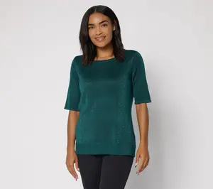 Jingle Belles by Kim Gravel Glam Lurex Layering Sweater