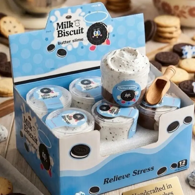 Cookies and Milk Stretchy Butter Slime