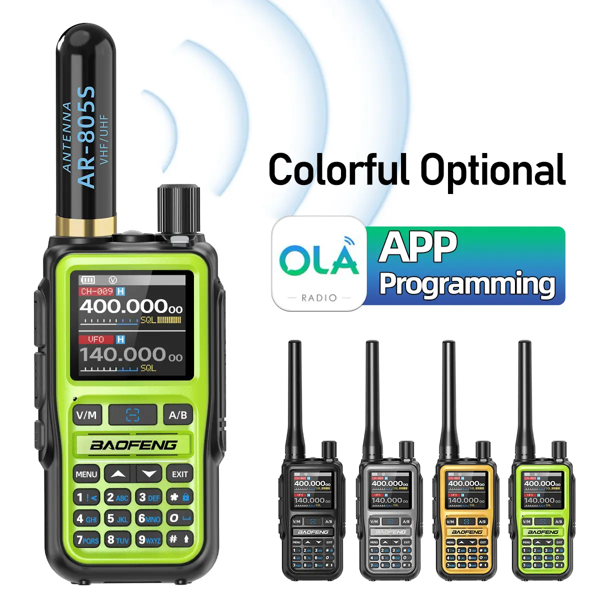 Baofeng UV-5R Mini Portable Walkie Talkie, Long-Range Handheld Radio with APP Programming, Ideal for Hiking
