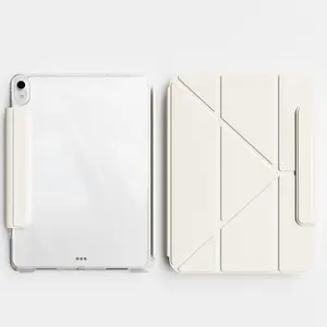 KENKE 2 in 1 Detachable Acrylic Tablet Case with Clasp, Auto Sleep/Wake Tablet Protective Cover, Tablet Casing, Tablet Accessories Compatible with iPad