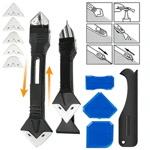 This three in one joint filling tool is specially designed for sealing construction, and can professionally complete the repair and removal of sealant for bathrooms, kitchens, window sills, sinks, and floors