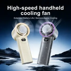 MSHUKCOE Portable Handheld Fan,3600mAh High Speed Turbo Personal Fan with 100 Speed Adjustable, Up to 8 Working Hours, Digital Display, for Travel Outdoor Hot Flashes