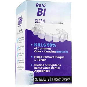 36 COUNT: Retainer Brite 36 Tablets - Retainer Cleaner Tablets, Oral Appliance Cleaner, Invisalign/Aligner Cleaning Tabs