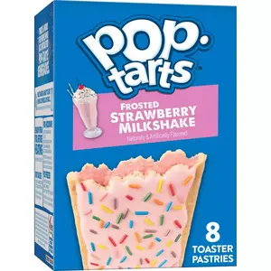 Pop-Tarts Frosted Strawberry Milkshake Toaster Pastries, Breakfast Foods, Shelf-Stable