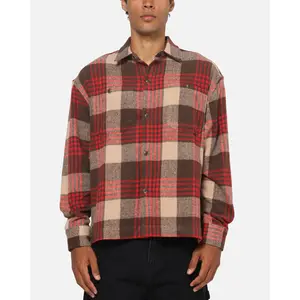 American Thrift Utility Flannel Shirt Brown/Red