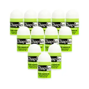 Chap-Ice® | 12-Count Mini Kiwi Lime Lip Balm | Lip Balm Pack Fortified with Vitamin E for Dry, Cracked Lips | Made in USA | 12-Count Mini Lip Balm with Kiwi Lime Flavor (0.10oz/3g Each)