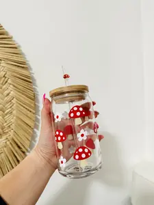 Mushroom Beer Can Coffee Glass