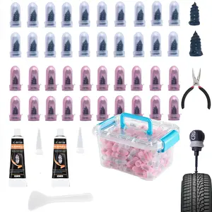 Tire Repair Rubber Nail, Vacuum Tire Repair Kits Spiral Rubber Screws, Fast Self-Service Tool for Car, Truck, Motorcycle, Tractor Tire Puncture Repair