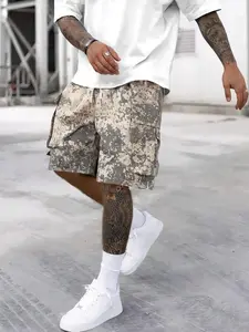 Men's Camo Print Cargo Shorts with Pockets, Regular Fit Casual Fashion Comfy Shorts for Daily Outdoor Wear, Men Bottoms for Summer, Camouflage