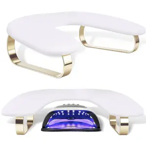 Nail Art Hand Pillow Holder, Washable PU Leather Manicure Nail Hand Rest, U-Shaped Cushion, Suitable for Nail Enthusiasts at Salon Home Use, Nail Art Tools