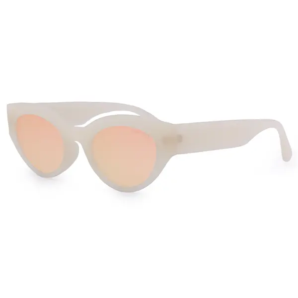 Elizabeth Rosegold Classic Oval Sunglasses Trendy Casual Vintage Rimless UV 400 Protection - Ideal for Small Faces