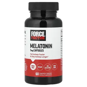 Force Factor Melatonin, 5 mg, 60 Vegetable Capsules