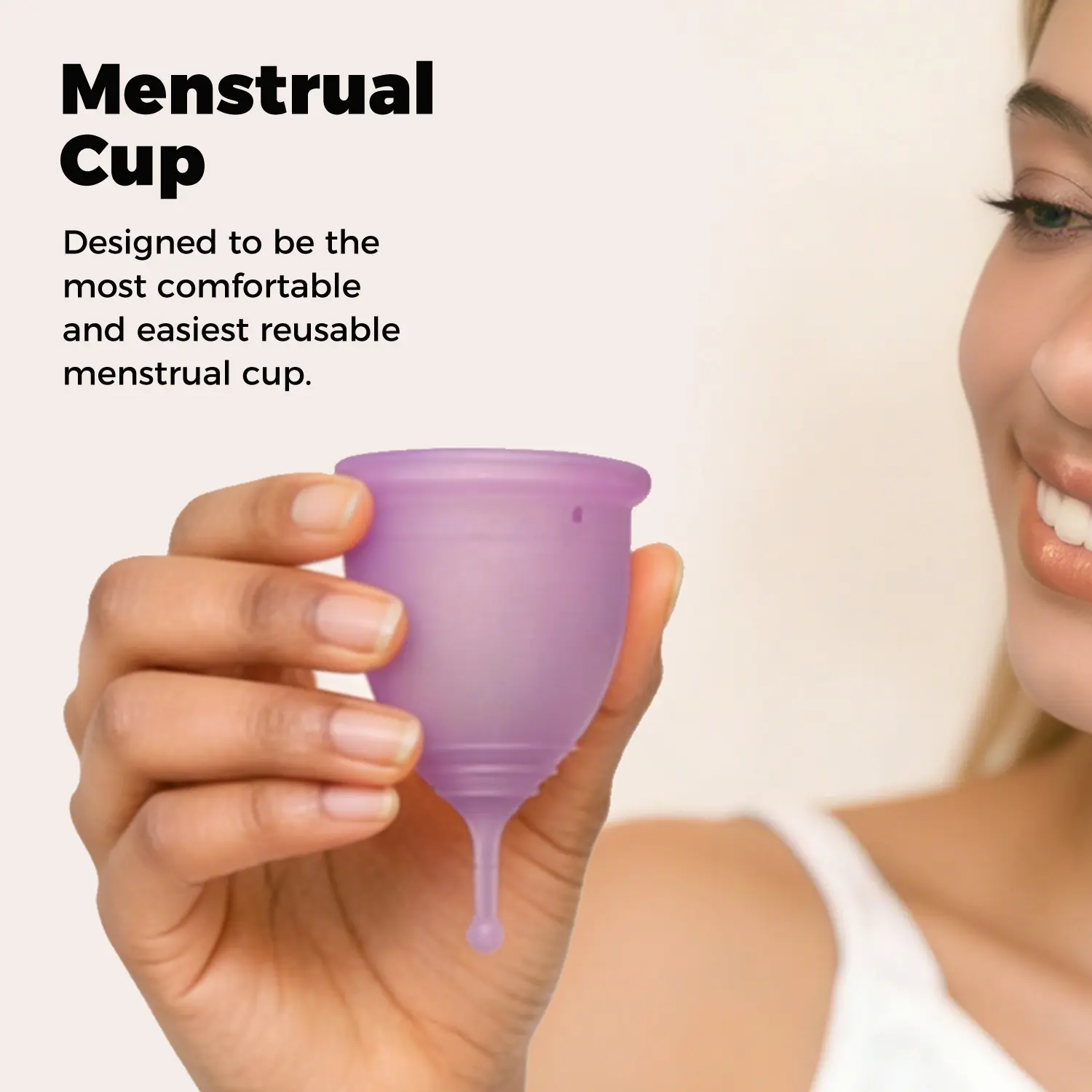 Reusable Silicone Menstrual Cup for Sensitive Skin, 12-Hour Leak-Proof Protection, 25-32ml Capacity, Unscented, Reusability, All Skin Types, Period Cup, Non-Medical, Blood Flow Control
