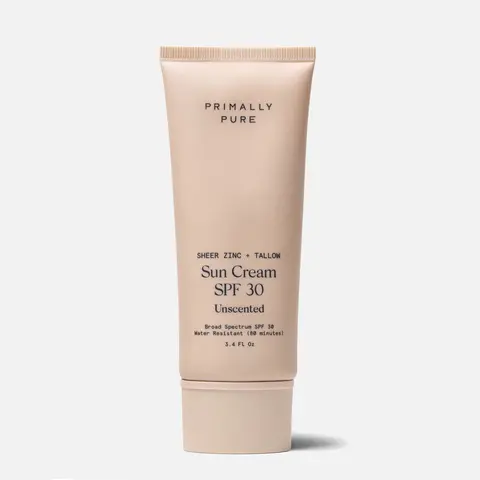 Primally Pure SPF Sunscreen - Made with Grass-Fed Tallow Beeswax & Mango Butter