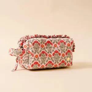 DE - Essentials Quilted Cosmetic Pouch - Everbloom Dusty Rose.