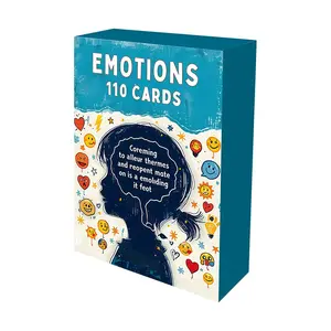 EMOTIONS 55 Cards 110 Emotional Recognition Tools for Mental Health, Ideal for Psychotherapy and Self-Reflection, Enhancing Emotional Awareness Skills Visual Stimulation Cards