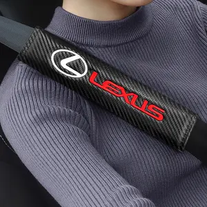 Leather Car Seat Belt Shoulder Pads for Lexus F Sport Es300 Rx300 Rx330 Rx350 Is200 Is250 Is300 Gs300 Nx300 Ct200h Es300h Is300h Nx300h Boujee Car Accessories