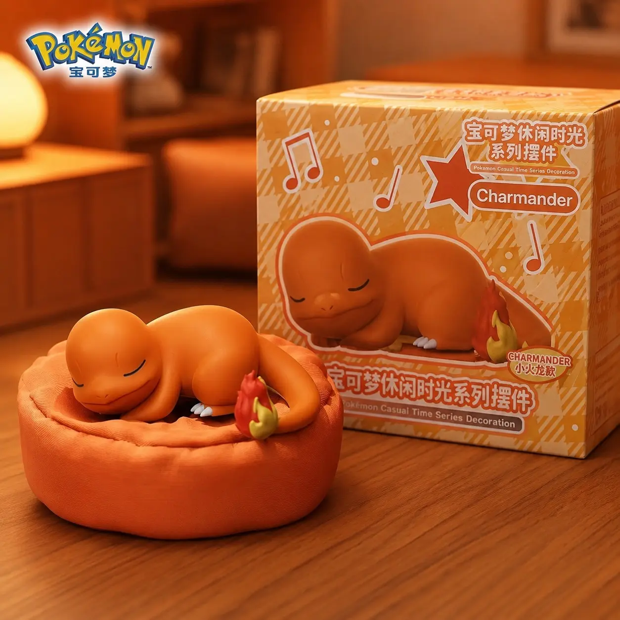 Langbowang Pokemon Resting Sleeping Casual Time Series Figure - Charmander