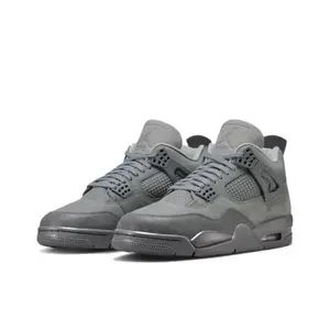 Smoke Grey Mid-Top Sneakers with Suede Accents