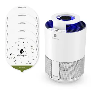 Indoor Insect Trap - 4x Bug Catcher with 18 LED UV Light & Fan, Ultra-Quiet for Kitchen (Fruit Flies), Living Room, & Bedroom, Safe for Kids/Pets, USB Powered (Includes 5 Sticky Cards)​