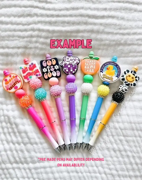 Pre Made Metal Beaded Pen